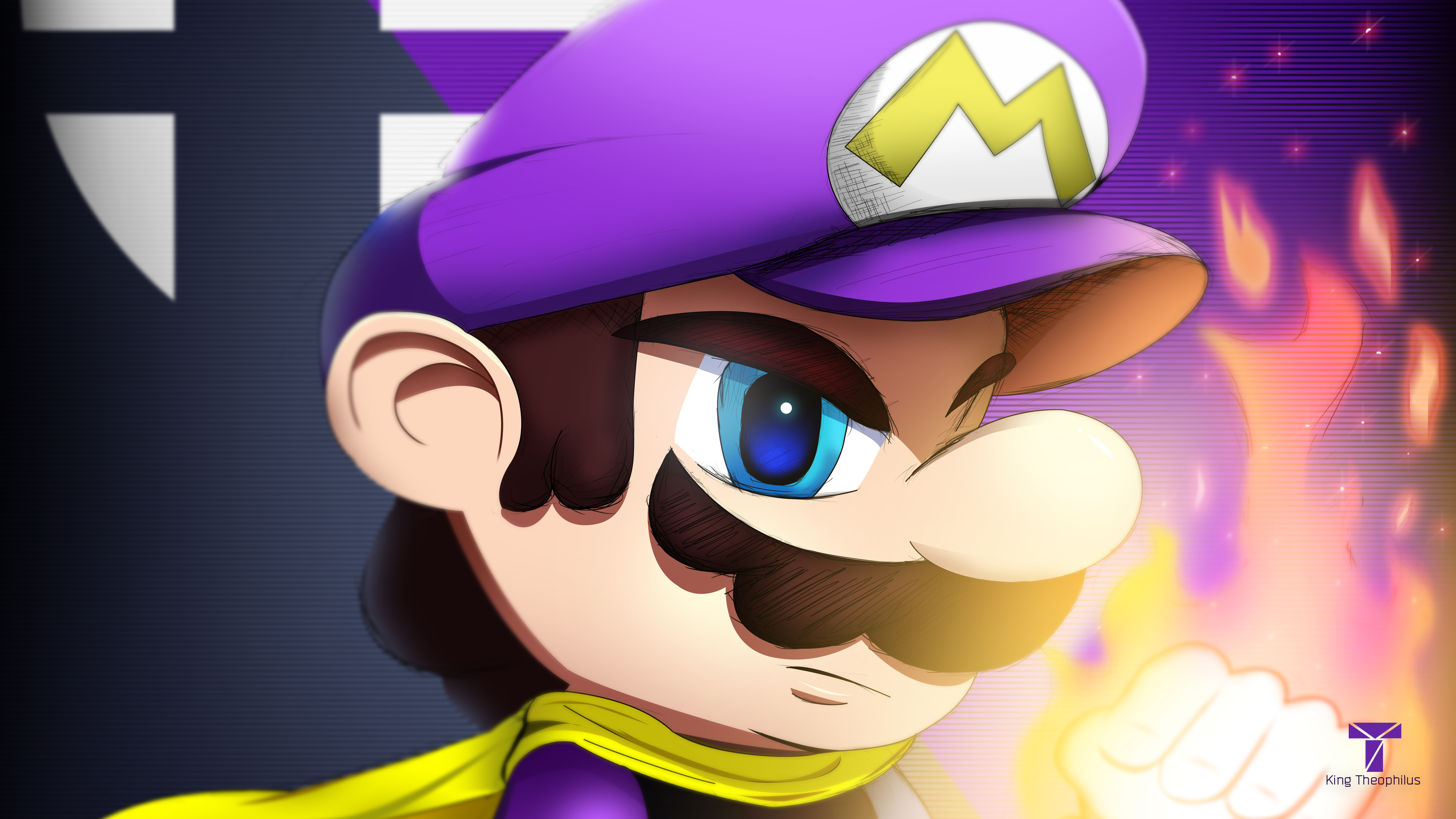 Waluigi Mario 4K Wallpaper