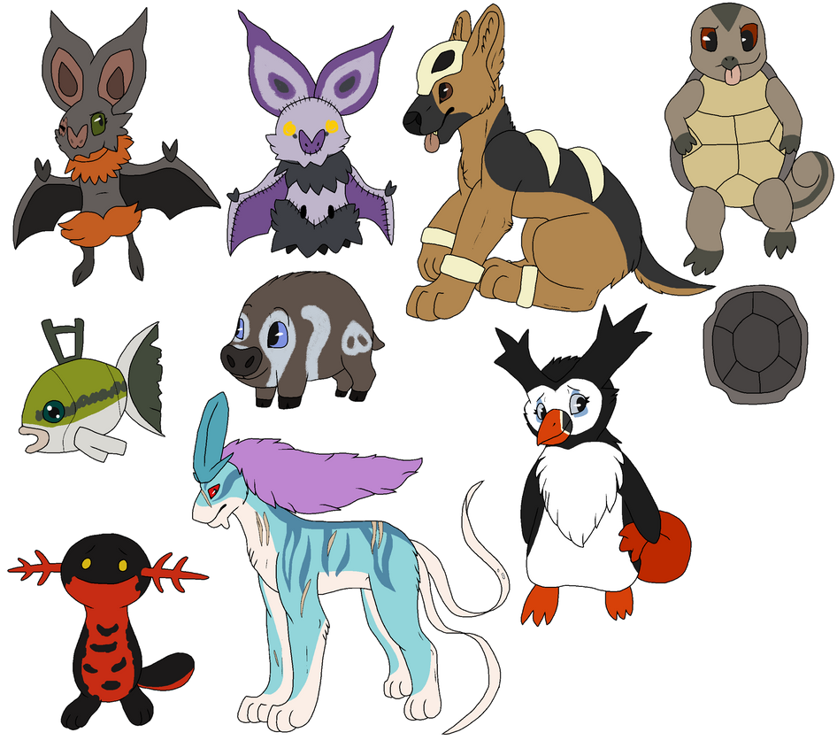 Pokemon designs by WolfWarning on DeviantArt