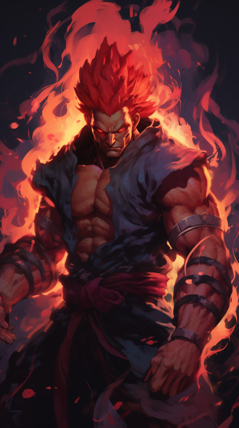 Akuma (Gouki in Japan)  Street fighter art, Street fighter characters, Street  fighter