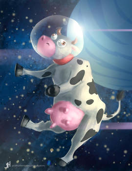 Spitpaint spacecow