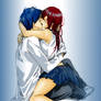 Fairy Tail - Jerza Kiss - colored