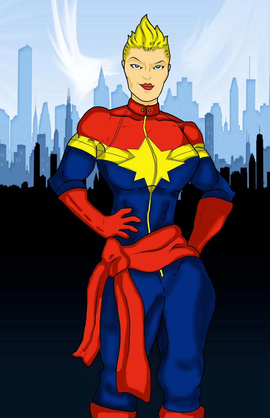 Captain Marvel/Ms Marvel colored by disposablepal