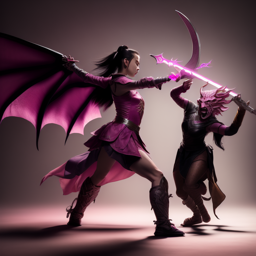 Demon girl and imp fighting by Sethrixia on DeviantArt