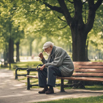 An Old Man With His Pipe,