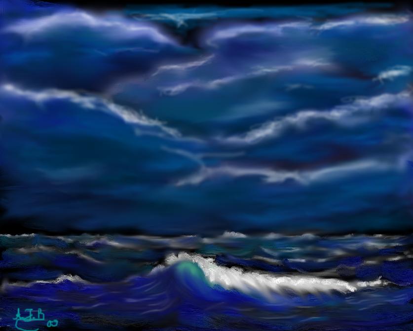 Stormy sea