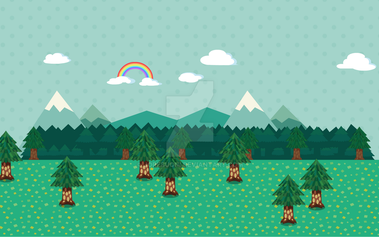Animal Crossing Background Vector By JoresuOni On DeviantArt