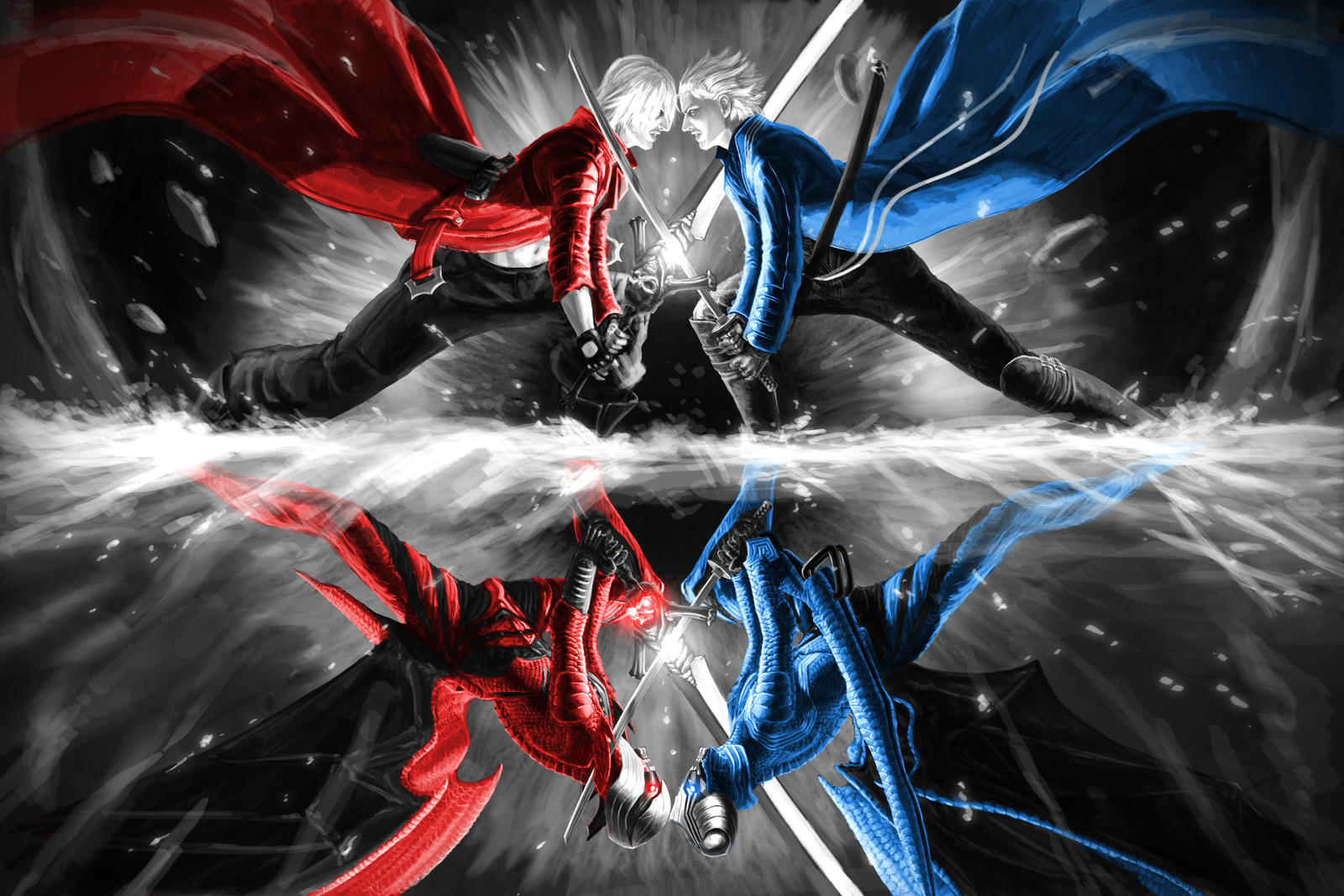 Dante vs Vergil Battle 2 DMC3 REMAKE 