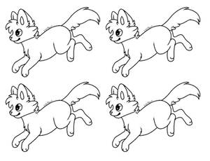 FREE Jumping Kitty Lineart/Base