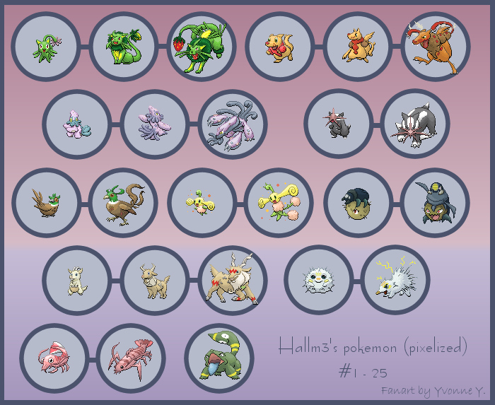 Hallm3's Fakemon Sprites 1-25