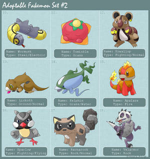 Adoptable fakemon set 2