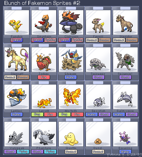 Bunch of Fakemon Sprites 2 by princess-phoenix on DeviantArt