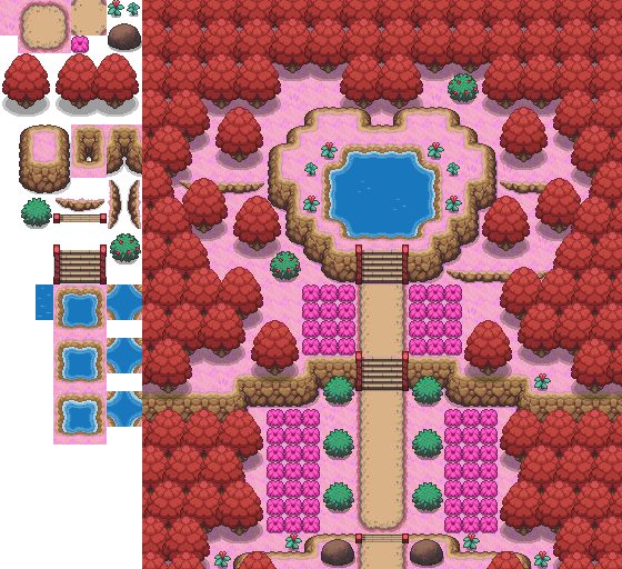 The Overly-Red Forest Tileset by princess-phoenix