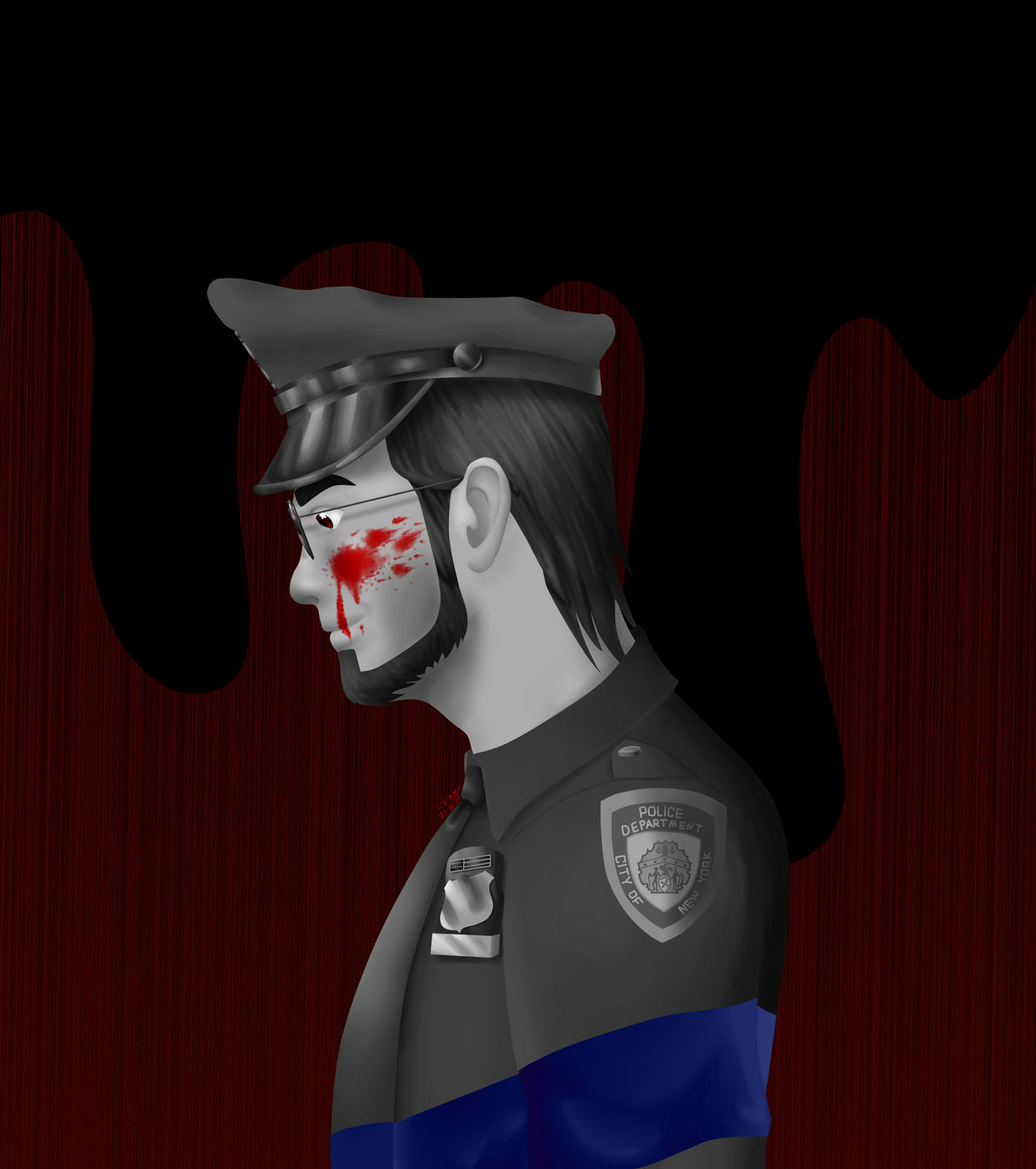 Thin Blue Line by TXMXnCRPST on DeviantArt