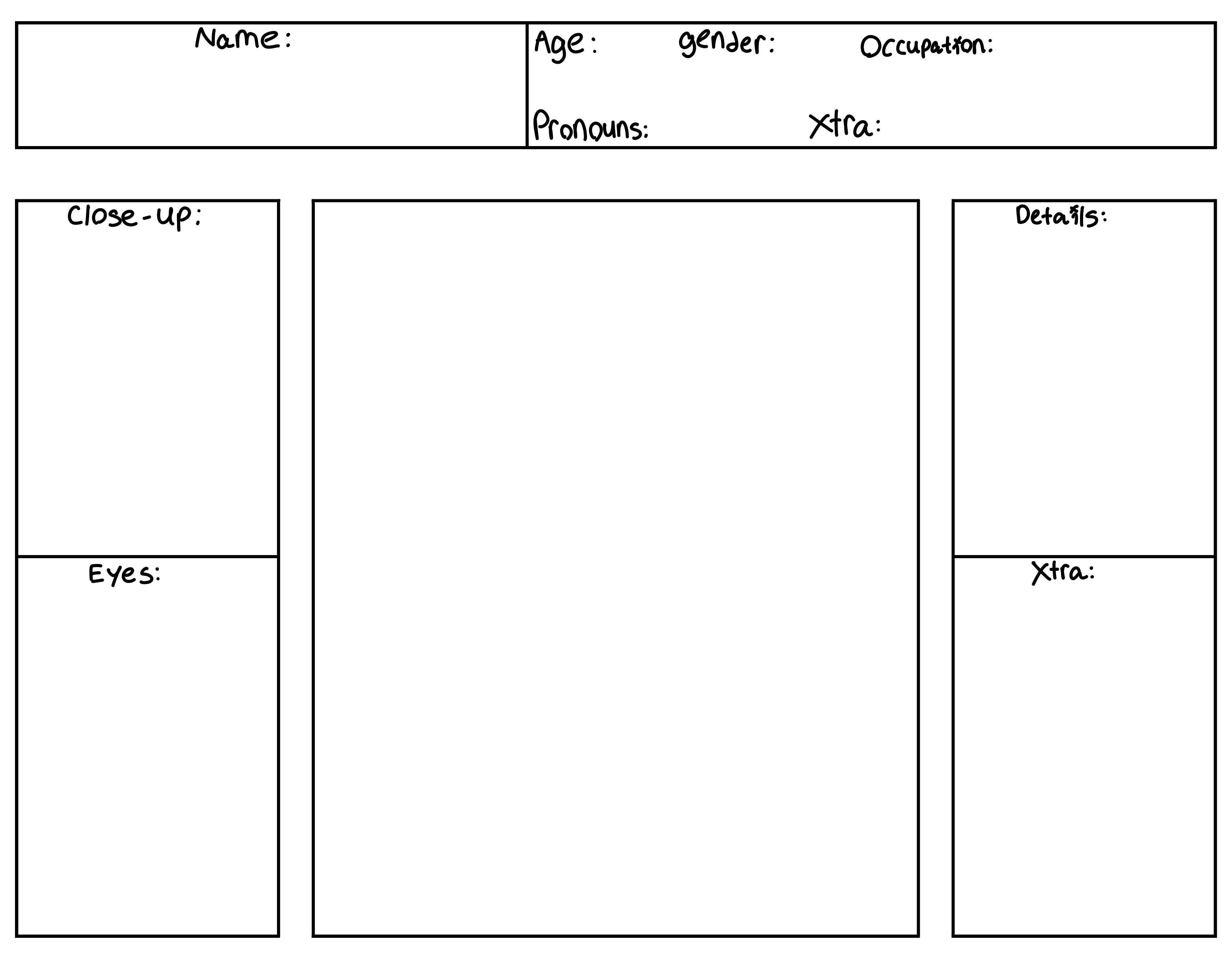 Basic OC Reference Sheet Template by TXMXnCRPST on DeviantArt