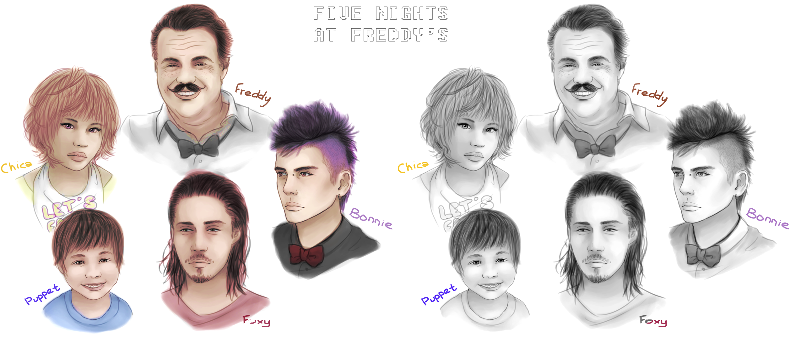 FIVE NIGHTS AT FREDDY'S human animatronics