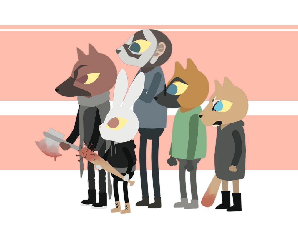 Night In The Woods - My friends as characters by Sabinaa