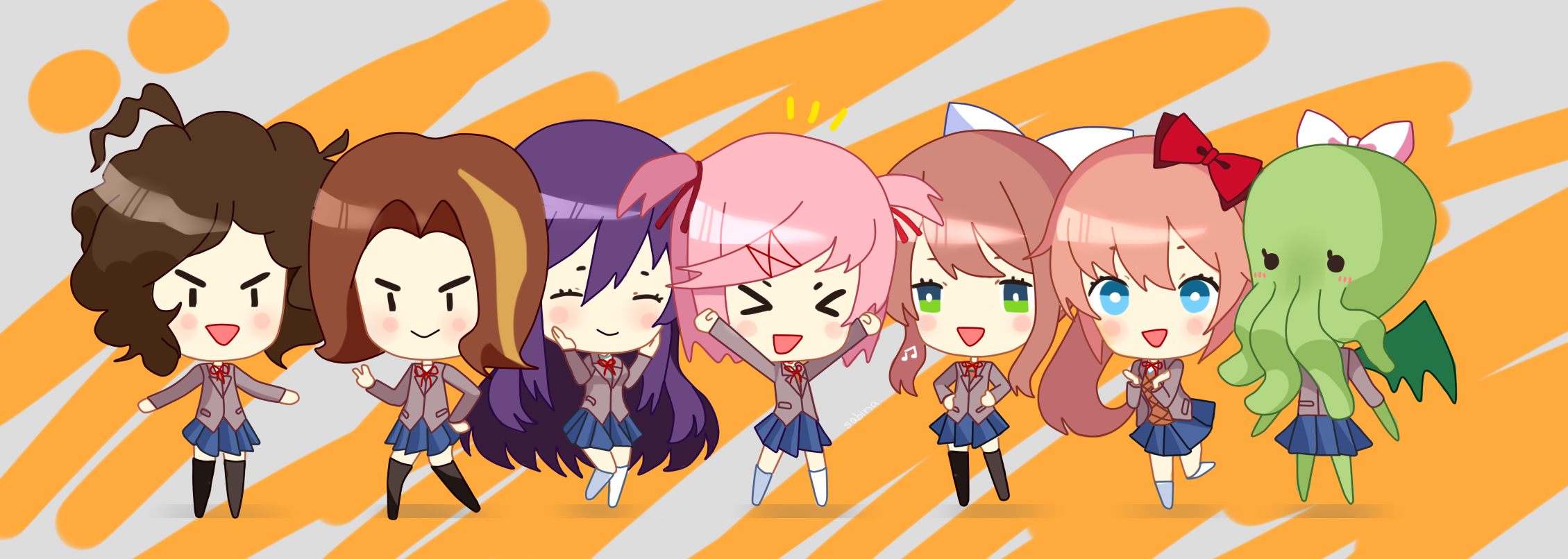 Doki Doki literature club as gacha club characters SmolBoo