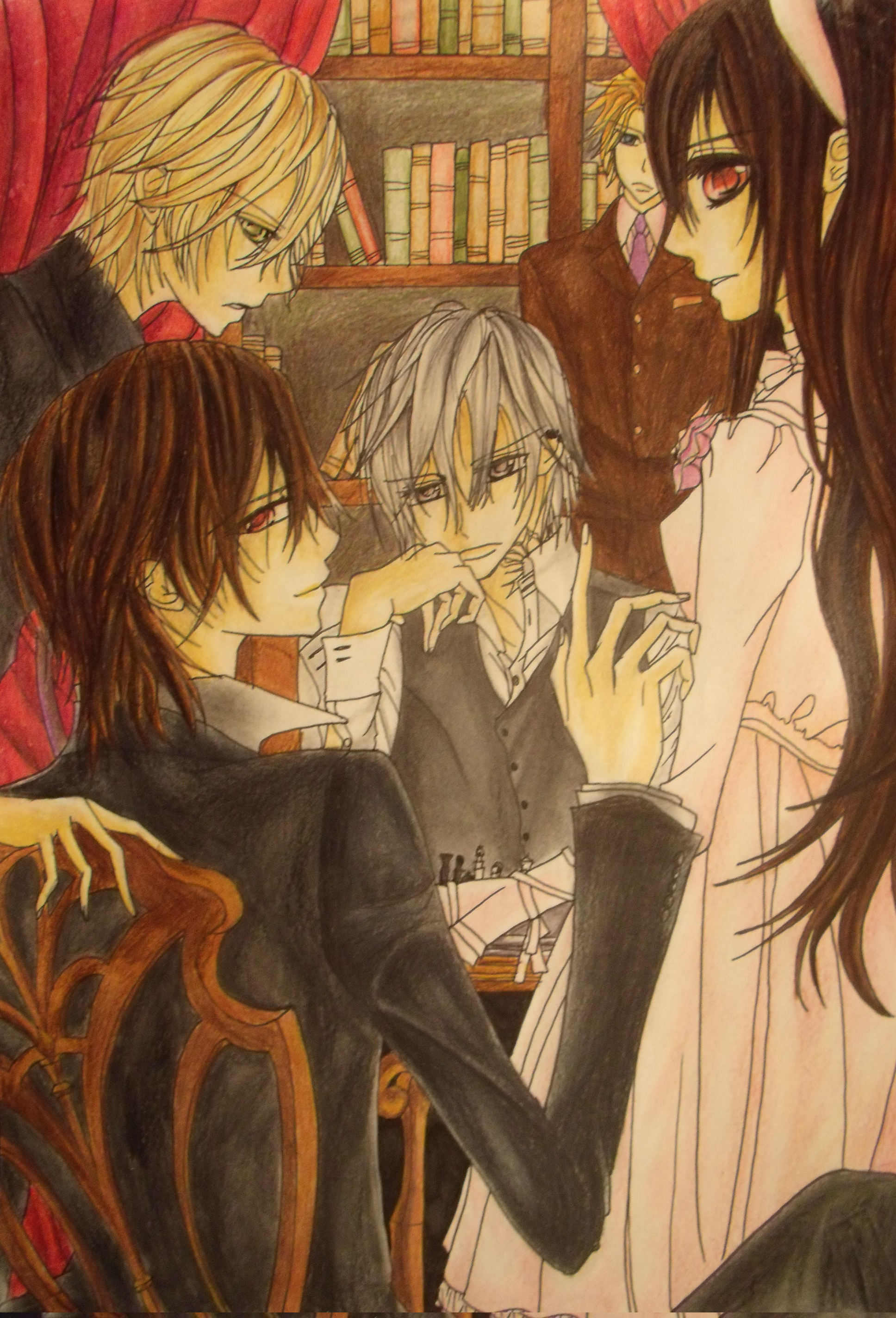 Kaname Zero Yuki Aido And Takuma Vampire Knight By. 