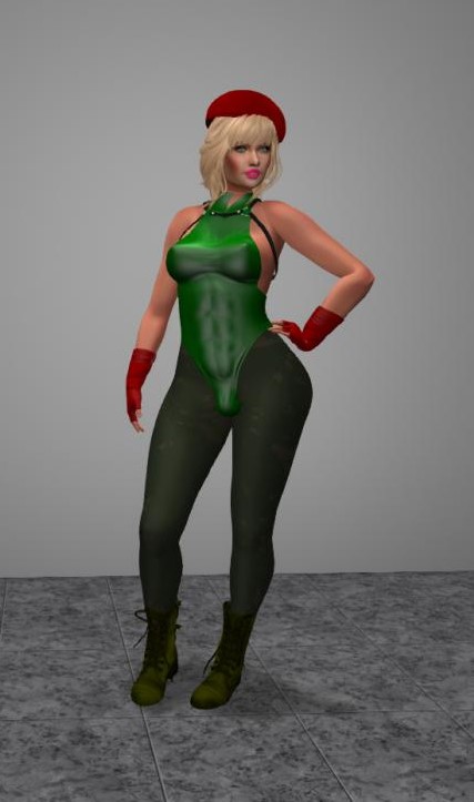 Chun Li and Cammy Street Fighter Fortnite free VR / AR / low-poly