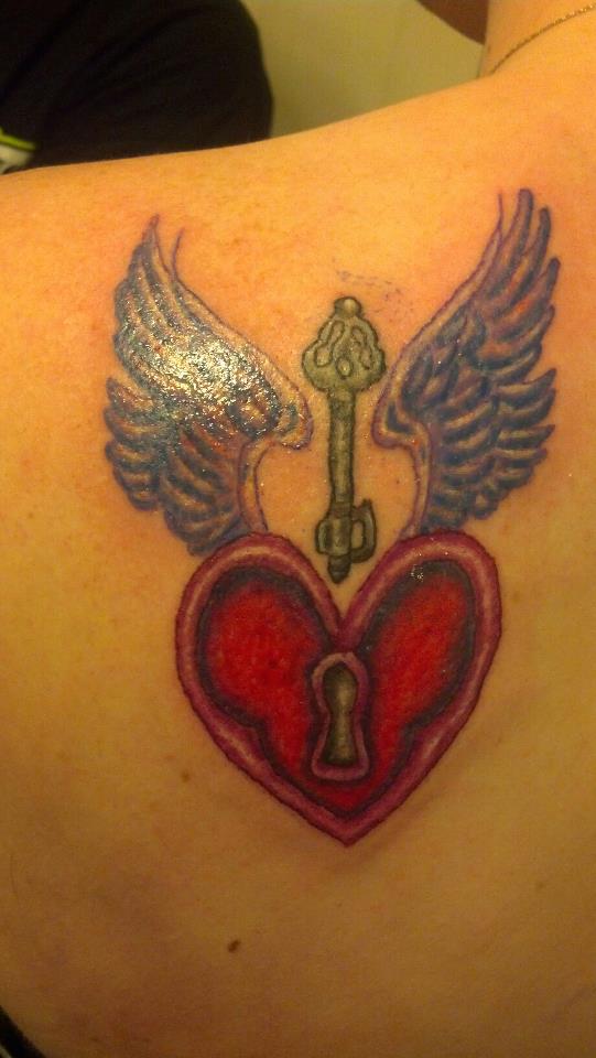 Heart and Key Tat