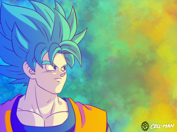 Son Goku: Super Saiyan Blue (SSJGSSJ/SSJ Blue) by CELL-MAN on