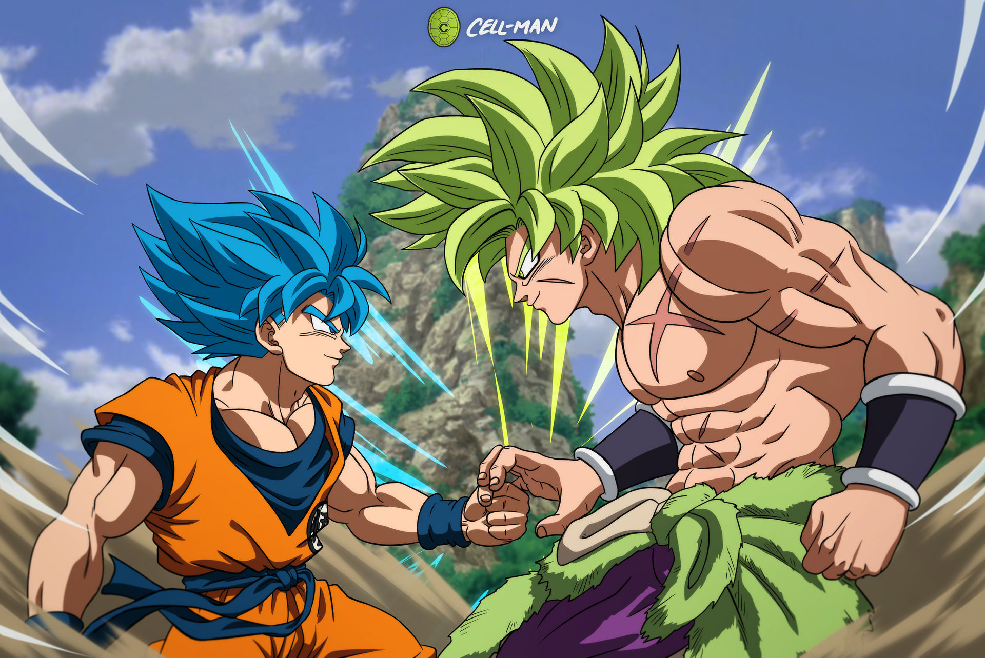 Goku Vs Broly SSB and SSJFP by CELL MAN on DeviantArt Goku Vs Broly SSB and SSJFP by CELL MAN on DeviantArt