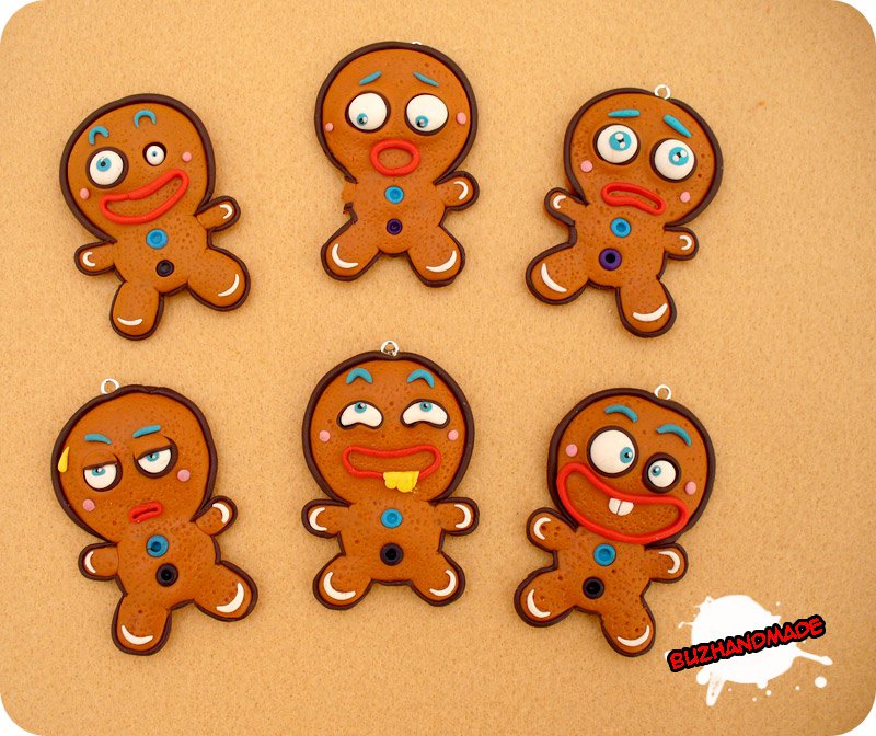 FIMO - Gingerbread mans by buzhandmade on DeviantArt