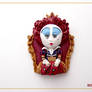 Red Queen Clay Charm