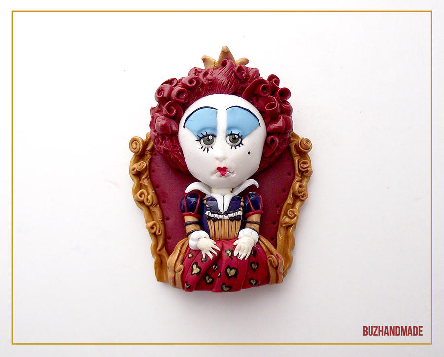 Red Queen Clay Charm