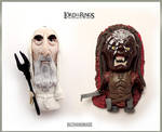 Lord of the rings charm set - Saruman and UrukHai by buzhandmade