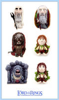 Lord of the rings Charms SET - CLAY Sculptures