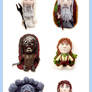 Lord of the rings Charms SET - CLAY Sculptures