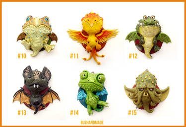 Dragon Charms Collection 2  - CLAY Sculptures
