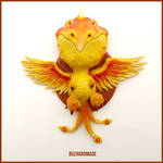 Phoenix Dragon #11 - Polymer Clay Charm by buzhandmade