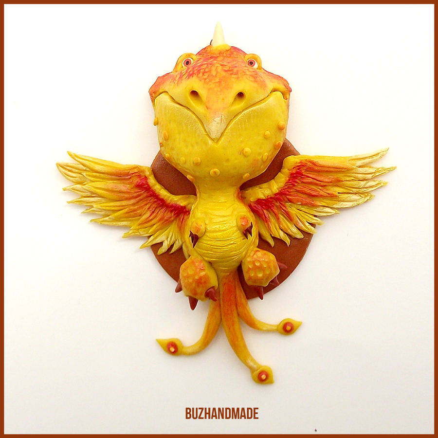 Phoenix Dragon #11 - Polymer Clay Charm