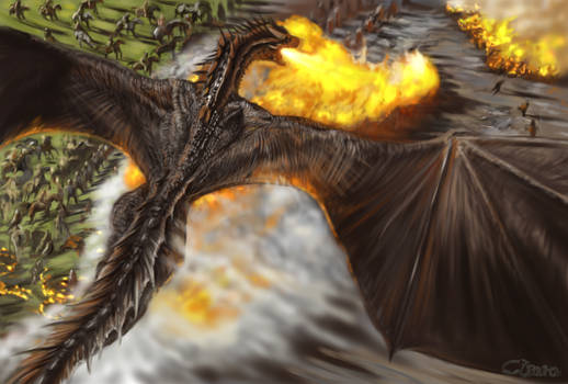Drogons attack on Lennister Army -GoT Fan Art