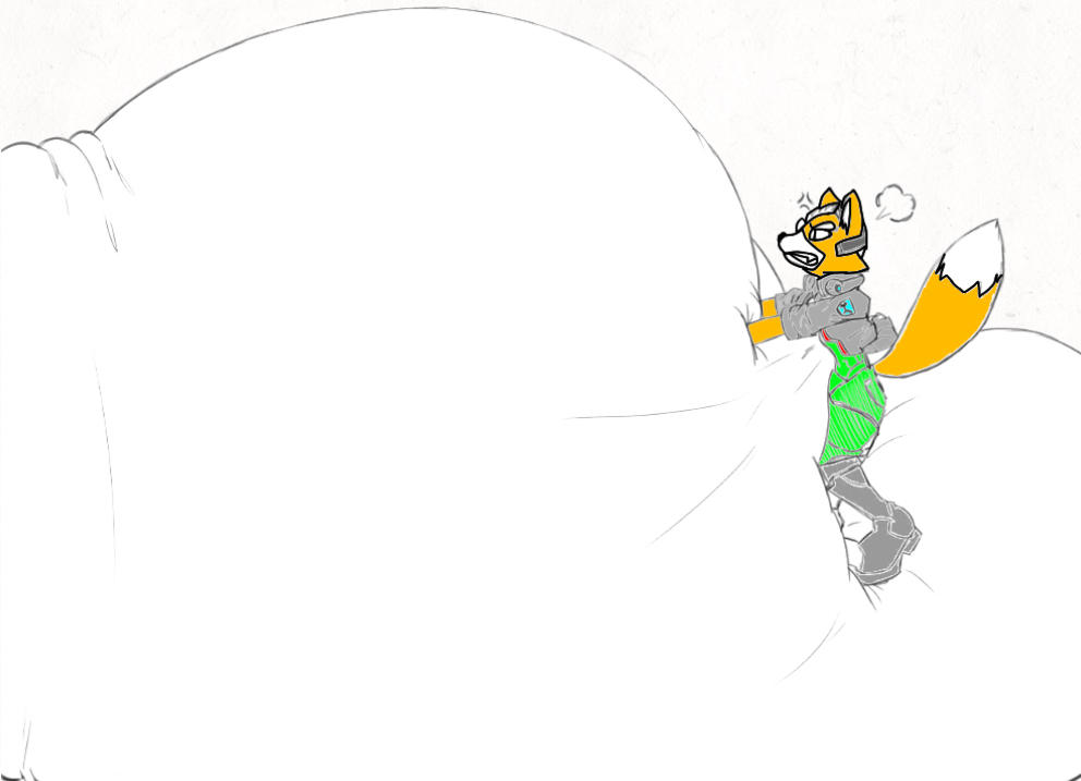 Fox Inflation Fox is a inflation belly by cache17love on DeviantArt
