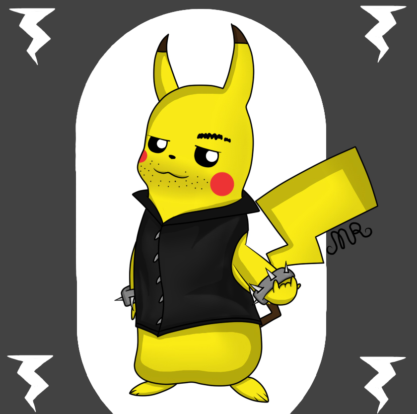 Pikachu as a Rocker by Rainbowphin on DeviantArt