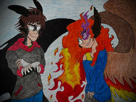 The dragon boy and fiery red head