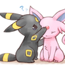 Umbreon and espeon