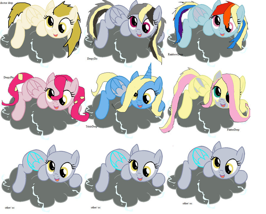 Adoptable Shipping Ponies Set 1- Derpy