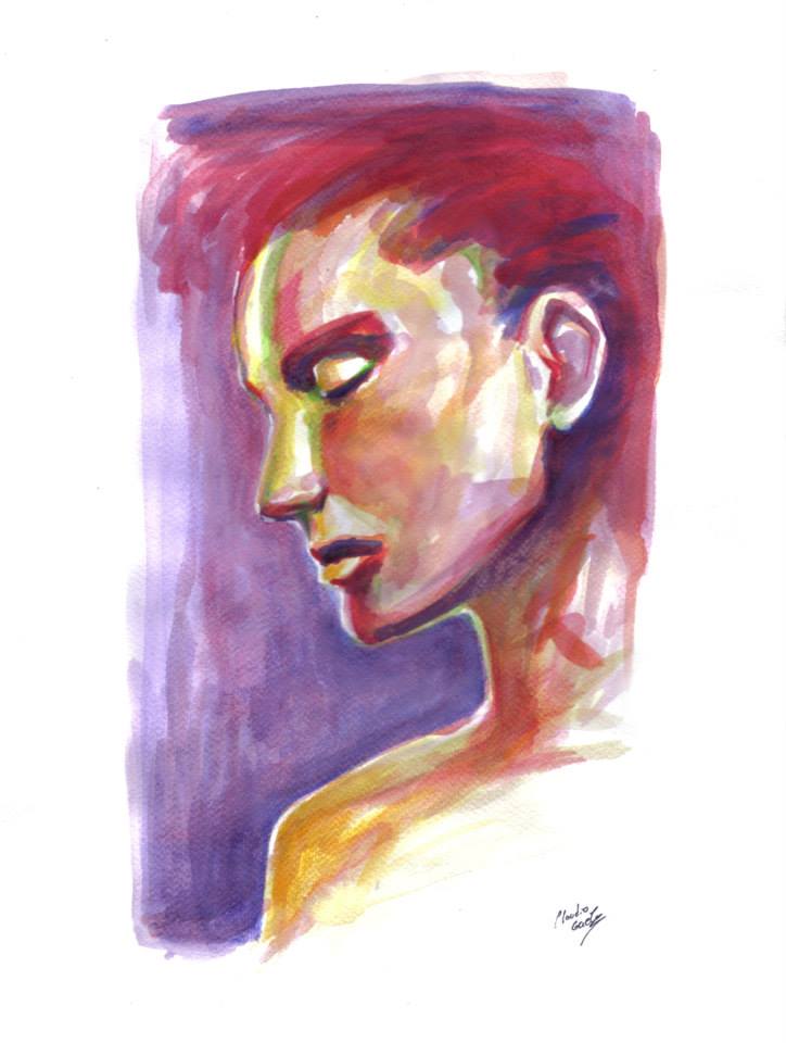 rostro watercolor