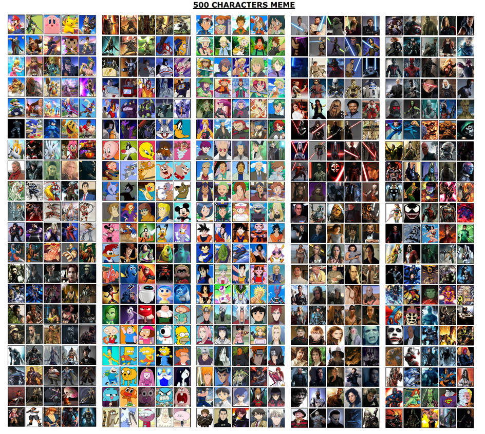 500 Character Meme by Sonicbran23 on DeviantArt