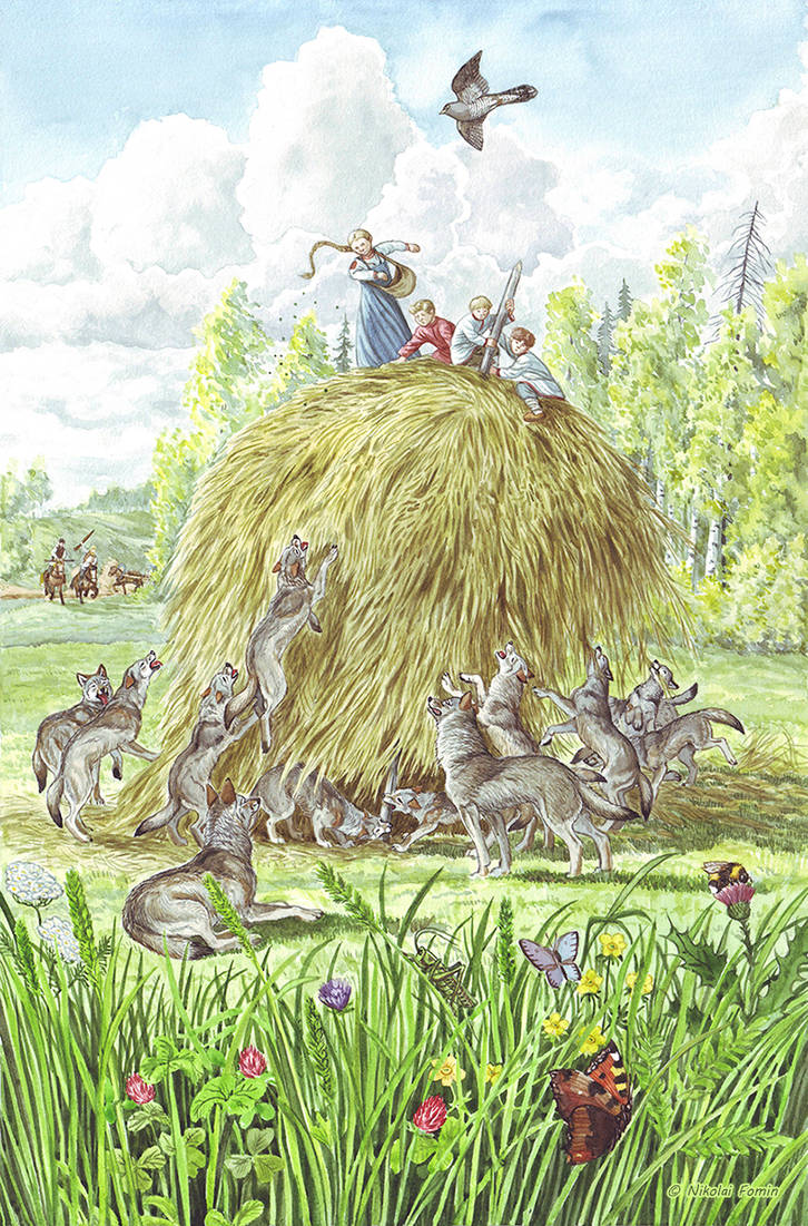 On a haystack. by Nikkolainen on DeviantArt