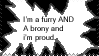 I'm A Furry AND a Brony stamp