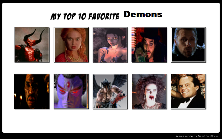 Favorite Demonic Characters.