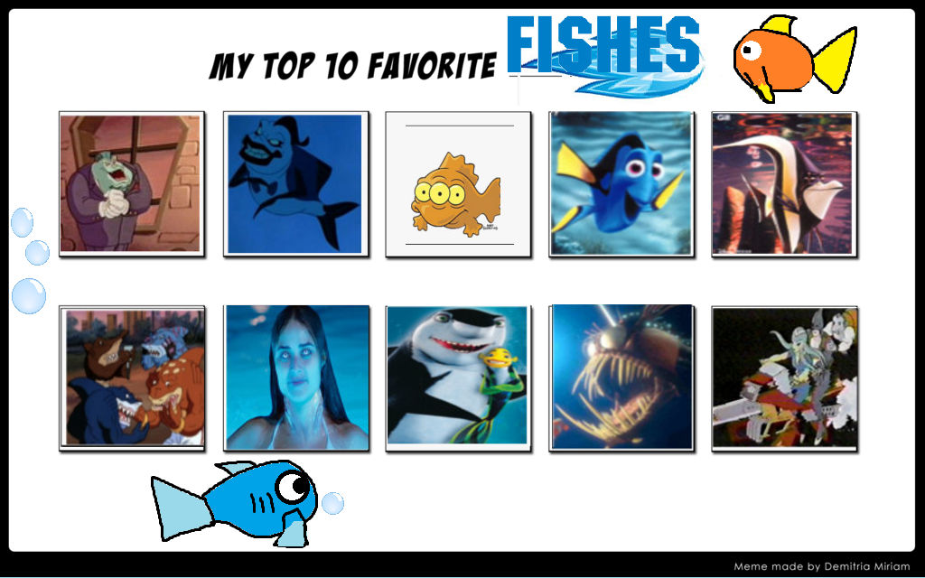 Favorite Fish Characters. by monstermaster13 on DeviantArt