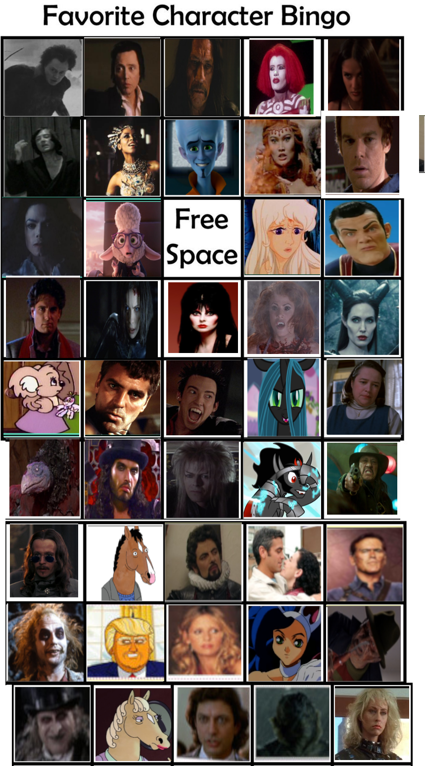 Character Bingo By Monstermaster13 On DeviantArt