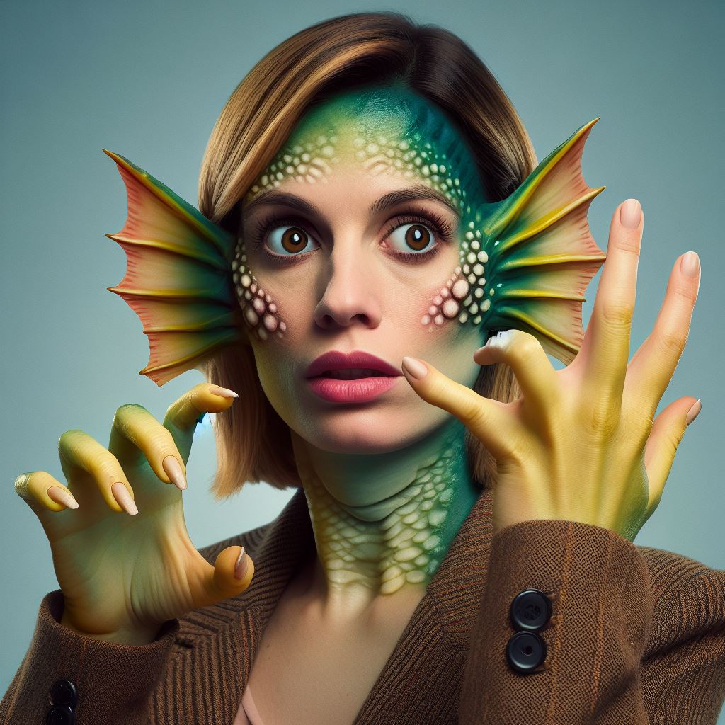 Jodie Whittaker Fish-Woman TF. by monstermaster13 on DeviantArt