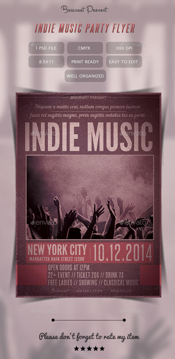 Indie Music Party Flyer